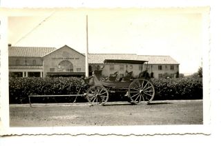 Gallatin Gateway Inn - Old Stagecoach - Montana 1938 Vintage Snapshot Photograph