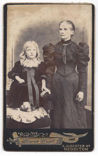 Cdv Victorian Lady With Child Carte De Visite By Lewis Of Redditch
