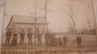 7 " X 5 " Cabinet Photo - Summers Family - Bolivar Missouri