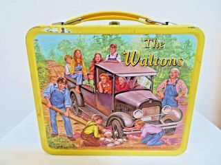 Vintage 1973 The Waltons Metal Lunchbox Aladdin Industries Inc.  With Thermos