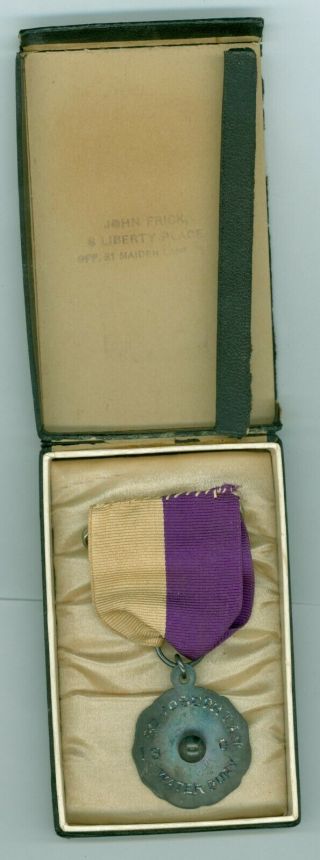 Vintage 1904 Waterbury Conn.  Minor League Baseball Pinback Ribbon Medal