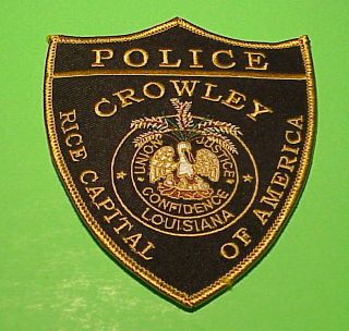 Crowley Louisiana (rice Capital Of America) Police Patch