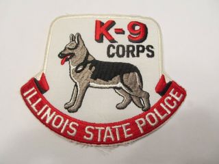 Illinois State Police K - 9 Unit Patch Old Large