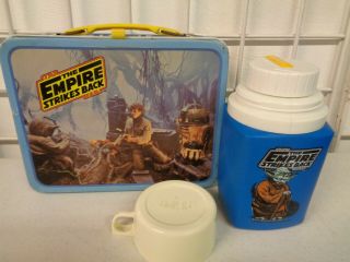 Vintage 1980 Star Wars The Empire Strikes Back Metal Lunchbox Complete Thermos