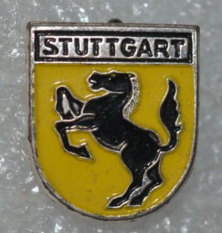 Stuttgart Germany Coat Of Arms Crests Heraldic Vtg Pin Badge Wappen Anstecknadel