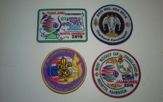 (4 - Diff),  2019 World Jamboree Patches,  (thailand Contingent)