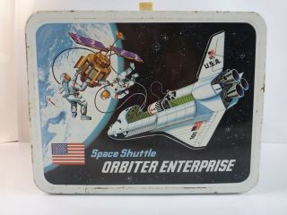 Vintage 1977 Space Shuttle Orbiter Enterprise Metal Lunchbox Space History