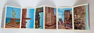York City Fold Out Photo Postcard Book 1960 