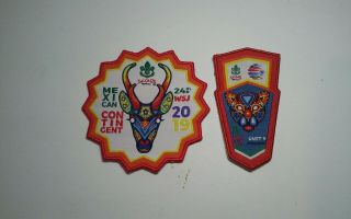 (2 - Diff),  2019 World Jamboree Patches,  (mexico Contingent,  Troop)