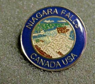 Niagara Falls Canada & Usa Lapel Pin Travel Souvenir York International Bord