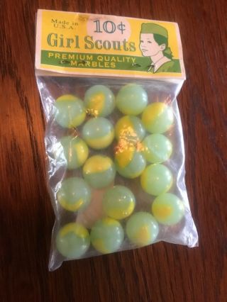 Vintage Girl Scout Marbles Rare In