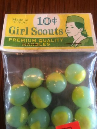 Vintage Girl Scout Marbles RARE in 3