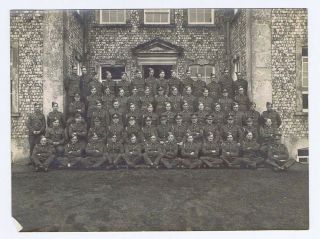 Group Of British Army Soldiers Officers & Men Vintage Photograph C1930s