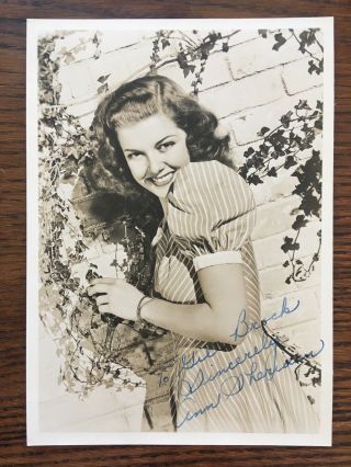 Signed Ann Sheridan 1940s Hollywood Actress Movie Star Photograph,  Autograph
