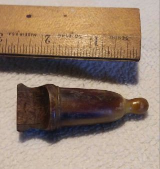 Vintage Antique Early hand carved bone/horn whistle 3
