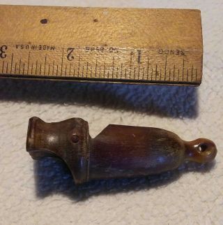 Vintage Antique Early hand carved bone/horn whistle 4