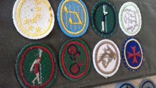 Vintage Seventh - Day Adventist Pathfinder Sash,  SDA,  PATCHES,  Pins,  mixed, 7