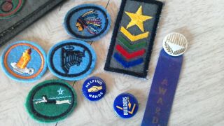 Vintage Seventh - Day Adventist Pathfinder Sash,  SDA,  PATCHES,  Pins,  mixed, 8