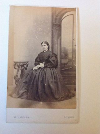 Cdv C1870 Young Victorian Lady Holding A Book Carte De Visite G Lowden Dundee