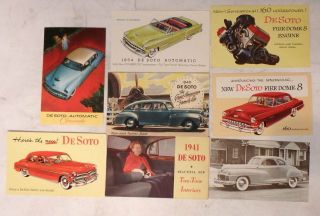 8 Vintage 1940s - 1950s De Soto Automobile Car Dealer Advertising Postcards 1 Rppc