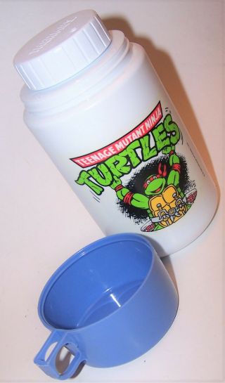 Vintage 1990 Teenage Mutant Ninja Turtles Mirage Studios Lunchbox Thermos