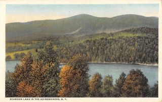 Schroon Lake York Adirondacks Birdseye View Antique Postcard K58215