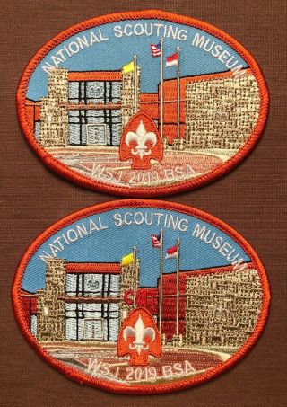 2019 World Scout Jamboree,  Set Of Two National Scouting Museum Patches,  Reg/cmt