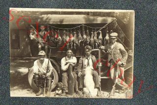 Prairie Chicken Hunters W Shotguns - Circa 1915 Rppc Photo Grade 1
