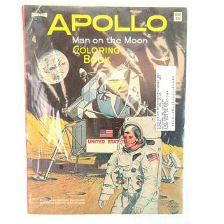 1969 Man On The Moon Coloring Book - Vintage Apollo Nasa