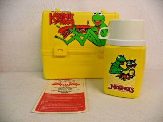 Vintage 1981 Muppets Lunch With Kermit The Frog Plastic Lunchbox With Thermos