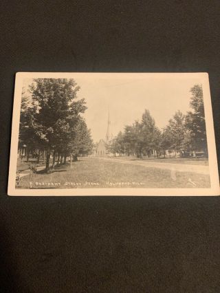 Vintage Postcard 1900s A Resident Street Scene Kalkaska Michigan Photo Rare