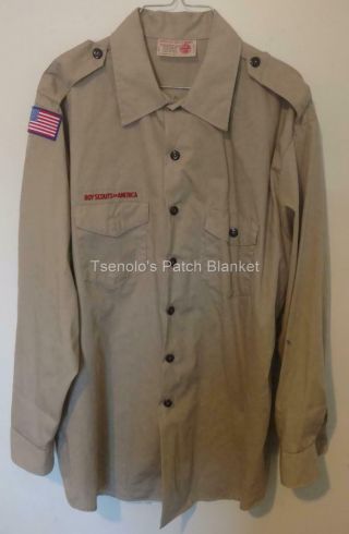 Boy Scout Now Scouts Bsa Uniform Shirt Size Adult X - Large Ls 010