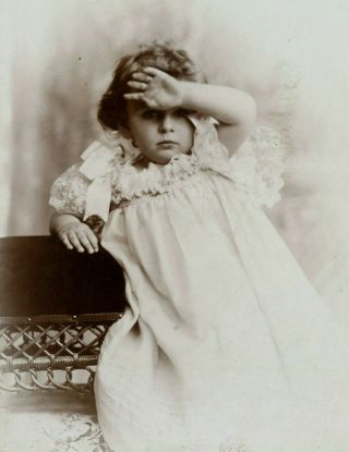 Antique Photo Cabinet Card Cute Little Girl Fashion By Hoff Angola Indiana