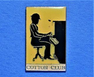 Cotton Club - Old Style Piano Player - Vintage Lapel Pin - Hat Pin - Pinback