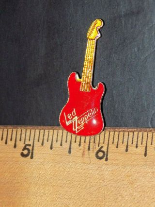 Vintage Led Zeppelin Guitar Shaped Metal Hat/lapel/jacket Pin,  Old Stock