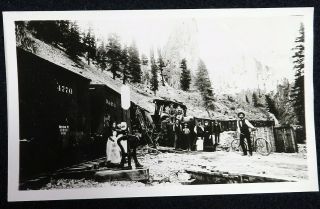 Vtg Photo 1890s Creede Colorado Train Derailment Denver Rio Grande Engine 281