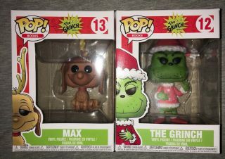 Funko Pop Books: Dr.  Seuss 12 The Grinch & 13 Max (the Dog)