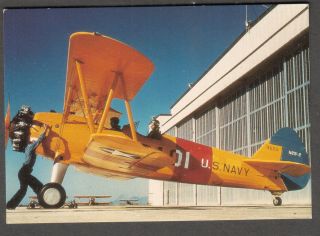 Unmailed Aviation Post Card Boeing - Stearman N2s Kaydet Yellow Peril Wwii
