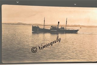 Vintage Photo Negative 1930s Norwegian Ship Karen Pre Wwii Rare Find