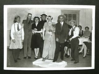Fun 1940s Photo: Odd Wedding,  Portland Police Officer W/ Shotgun,  Bride In Boots