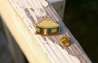 Yurt Metal & Enamel Lapel Pin Pinback