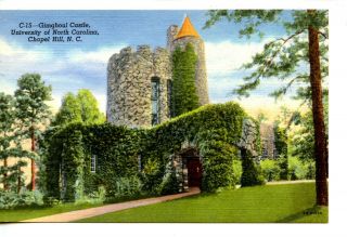 Gimghoul Stone Castle - University - Chapel Hill - North Carolina - Vintage Postcard
