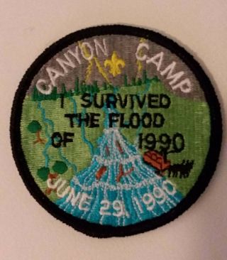Bsa Blackhawk Area Council Canyon Camp Black Border Patch Rare Only 50 Made