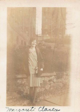Sweet Young Margaret Woman Girl Drop Waist Flapper Dress Vtg 1920s Photo S51