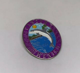 Cancun Mexico Dolphin Beach Travel Souvenir Pin Lapel