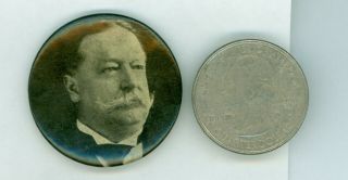 Vintage 1908 President William H.  Taft Political Campaign Pinback Button Black