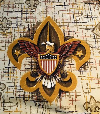Boy Scout Of America - Rare 1970 - Bsa Fabric Cotton Eagle Lowenstein And Sons