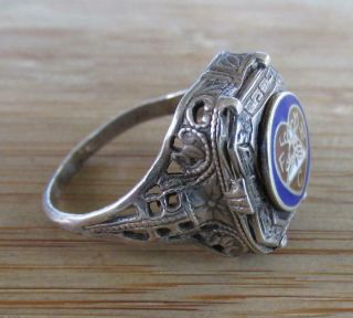 Vintage Sterling Silver Women ' s Loyal Order of Moose Masonic Ring 10 - A9510 3