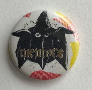 Vintage Early 80s The Mentors Pinback Button Pin Badge La Metal Band El Duce