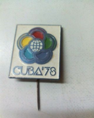 Pin/badge Cuba 78 Very Rare Pin - Fight For Independence - ?